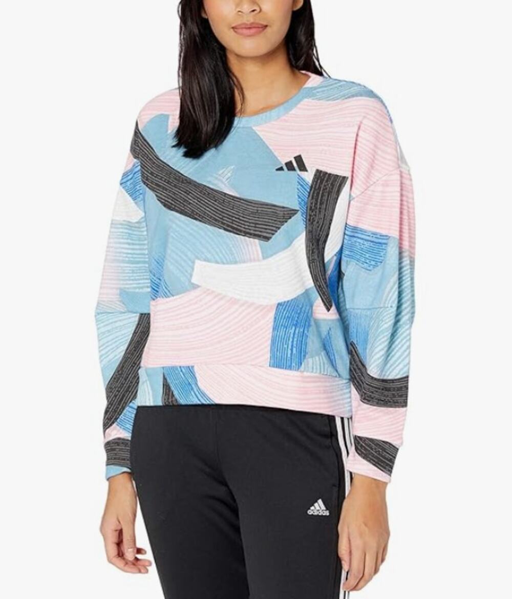 adidas Nini SPW Crew Multicolor Sweater size Medium